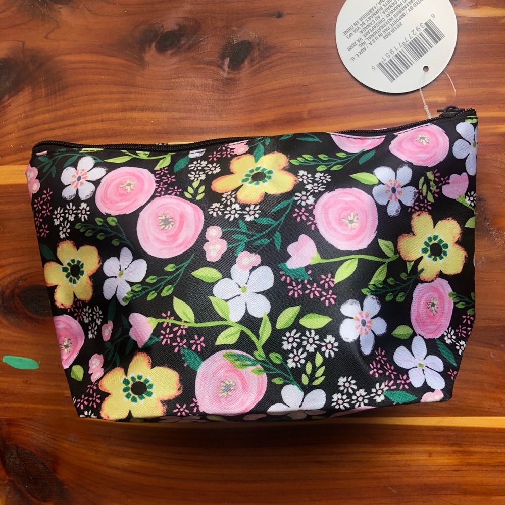 Floral cosmetic bag
